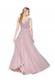 Cheap A-Line High Neck Chiffon Long Primrose Formal Dress