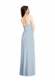 Cheap A-Line Strapless Stretch Crepe Long Light Sky Blue Formal Dress