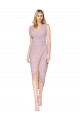 Cheap Mermaid High Neck Chiffon Cocktail Length Primrose High Low Formal Dress