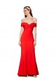 Cheap Mermaid High Neck Stretch Crepe Long Red Formal Dresses