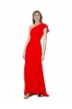 Cheap Mermaid High Neck Stretch Crepe Long Red Formal Gown