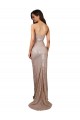 Cheap Mermaid Scoop Neck Sequin Long Champagne Formal Dress