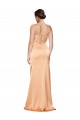 Cheap Sheath One Shoulder Stretch Satin Long Light Copper Formal Dress