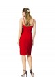 Cheap Sheath Sweetheart Stretch Crepe Cocktail Length Red Formal Dress
