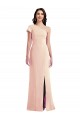 Cheap Trumpet One Shoulder Stretch Crepe Long Nude Formal Dress