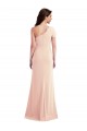 Cheap Trumpet One Shoulder Stretch Crepe Long Nude Formal Dress